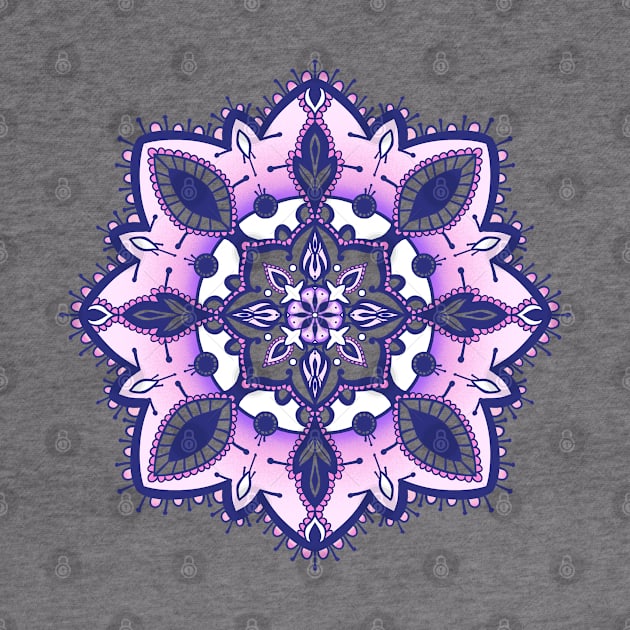 Violet color mandala art by Elishas art original 